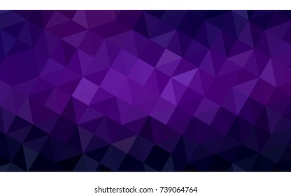 Dark Purple, Pink vector blurry triangle background design. Geometric background in Origami style with gradient. 