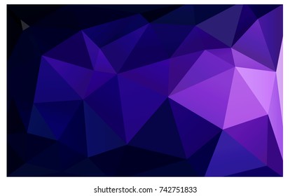 Dark Purple, Pink vector blurry triangle background design. Geometric background in Origami style with gradient. 