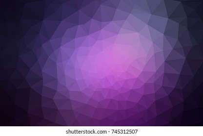 Dark Purple, Pink vector blurry triangle background design. Geometric background in Origami style with gradient. 