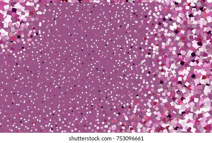 Dark Purple, Pink vector blurry rectangular background. Geometric background in square style with gradient. The pattern can be used for brand-new background.