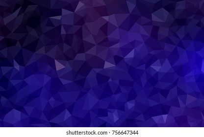 Dark Purple, Pink vector blurry triangle background design. Geometric background in Origami style with gradient. 