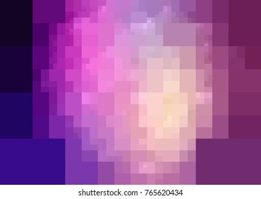 Dark Purple, Pink vector blurry rectangle background design. Geometric background in Origami style with gradient. 