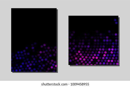 Dark Purple, Pink vector brochure for ui, ux design. Modern abstract design concept with colorful gradient. Pattern can be used as a template for calendars.