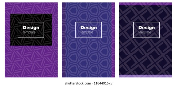Dark Purple, Pink vector brochure for ui, ux design. Glitter abstract design concept with text box. Design for cover of books, notepads.