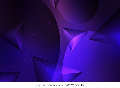 Púrpura oscuro, vector rosa Ilustración colorida con círculos y líneas de estilo futurista. Hermosa ilustración de color con círculos borrosos en estilo natural. Fondo de escritorio para un teléfono móvil.