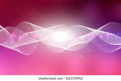 Dark Purple, Pink vector cover with happy holiday ribbons. Modern geometrical abstract illustration with carnival ribbons. The pattern can be used for birthday gifts, congratulations.