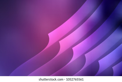 Dark Purple, Pink vector cover with stright stripes. Decorative shining illustration with lines on abstract template. Pattern for your busines websites.