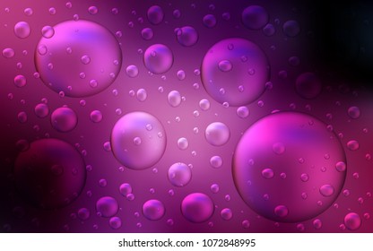 Dark Purple, Pink vector cover with spots. Illustration with set of shining colorful abstract circles. Beautiful design for your business natural advert.