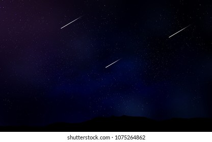 Dark Purple, Pink vector cover with astronomical stars. Glitter abstract illustration with colorful cosmic stars. Best design for your ad, poster, banner.