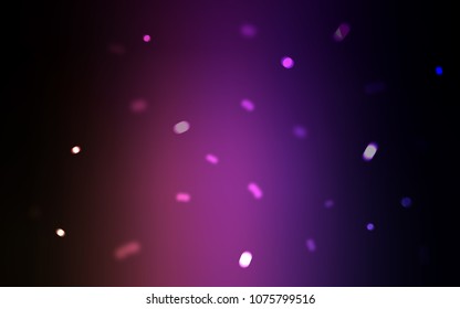 Dark Purple, Pink vector cover with beautiful snowflakes. Modern geometrical abstract illustration with crystals of ice. The pattern can be used for new year leaflets.