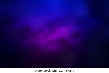 Dark Purple, Pink vector cover with astronomical stars. Modern abstract illustration with Big Dipper stars. Best design for your ad, poster, banner.
