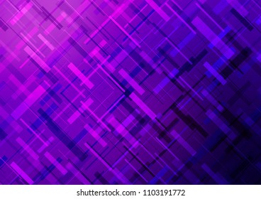 Dark Purple, Pink vector cover with long lines. Decorative shining illustration with lines on abstract template. The pattern can be used for busines ad, booklets, leaflets