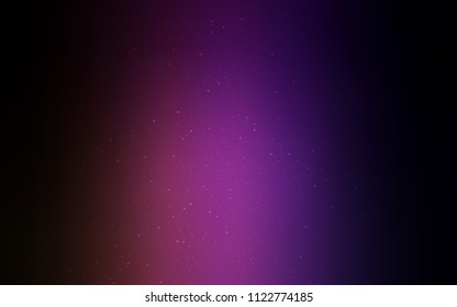 Dark Purple, Pink vector cover with astronomical stars. Blurred decorative design in simple style with galaxy stars. Best design for your ad, poster, banner.