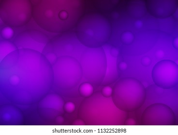 Dark Purple, Pink vector cover with spots. Beautiful colored illustration with blurred circles in nature style. Completely new template for your brand book.