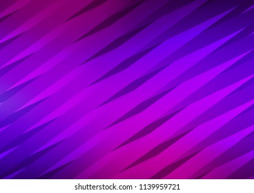 Dark Purple, Pink vector cover with long lines. Modern geometrical abstract illustration with staves. The pattern can be used for websites.