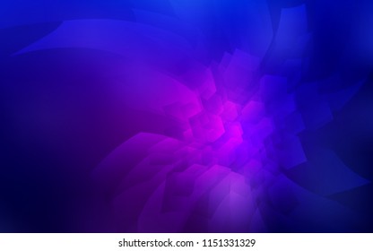 Dark Purple, Pink vector cover with set of hexagons. Abstract illustration with colorful hexagons. New design for website's poster, banner.