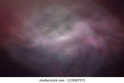 Dark Purple, Pink vector cover with astronomical stars. Blurred decorative design in simple style with galaxy stars. Pattern for futuristic ad, booklets.