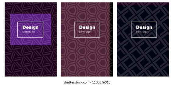 Dark Purple, Pink vector cover for notebooks. Abstract booklet on colored background with gradient. Pattern for leaflets, booklets.