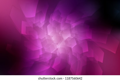 Dark Purple, Pink vector cover with set of hexagons. Design in abstract style with hexagons. Pattern can for your ad, booklets.