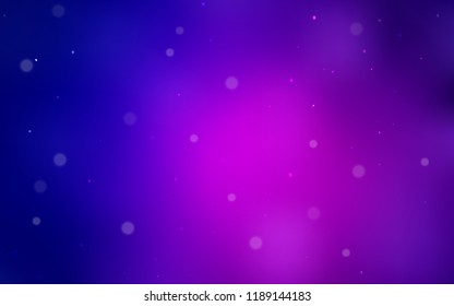 Dark Purple, Pink vector cover with spots. Blurred bubbles on abstract background with colorful gradient. Pattern can be used for ads, leaflets.