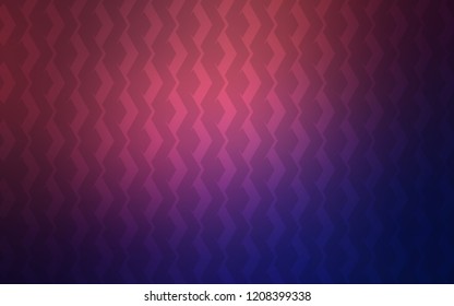 Dark Purple, Pink vector cover with stright stripes. Glitter abstract illustration with colorful sticks. Pattern for ad, booklets, leaflets.