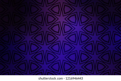 Dark Purple, Pink vector cover with small and big stars. Glitter abstract illustration with colored stars. Pattern for wrapping gifts.