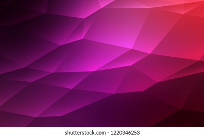 Dark Purple, Pink vector cover in polygonal style. Beautiful illustration with triangles in nature style. Best design for your ad, poster, banner.