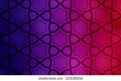Dark Purple, Pink vector cover with small and big stars. Blurred decorative design in simple style with stars. Smart design for your business advert.