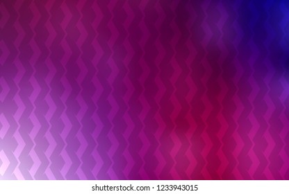 Dark Purple, Pink vector cover with stright stripes. Modern geometrical abstract illustration with Lines. Pattern for ad, booklets, leaflets.