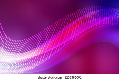 Dark Purple, Pink vector cover with spots, lines. Colorful illustration with circles and lines in futuristic style. Pattern for beautiful websites.