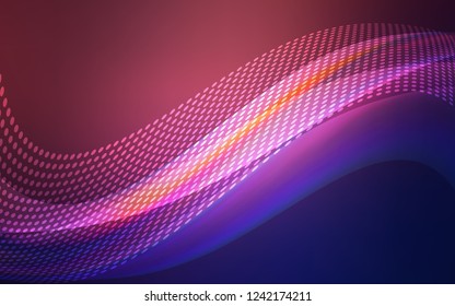 Dark Purple, Pink vector cover with spots, lines. Design with connection of dots and lines on colorful background. Pattern for ads, leaflets.