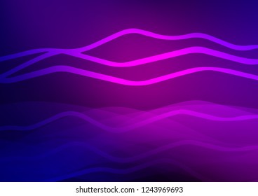 Dark Purple, Pink vector cover with long lines. Glitter abstract illustration with colored sticks. Best design for your ad, poster, banner.