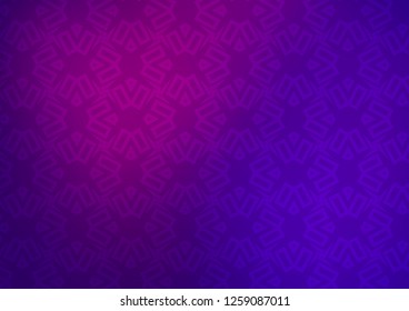 Dark Purple, Pink vector cover in triangles, cubes. Lines, rhombus with colorful gradient. Pattern for commercials.