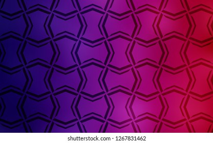 Dark Purple, Pink vector cover with stright stripes. Lines on blurred abstract background with gradient. Pattern for your busines websites.