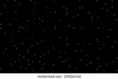 Dark Purple, Pink vector cover with small and big stars. Stars on blurred abstract background with gradient. The pattern can be used for websites.