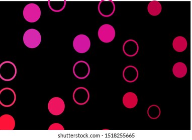 Dark Purple, Pink vector cover with spots. Modern abstract illustration with colorful water drops. Completely new template for your brand book.