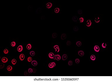 Dark Purple, Pink vector cover with spots. Blurred bubbles on abstract background with colorful gradient. Completely new template for your brand book.