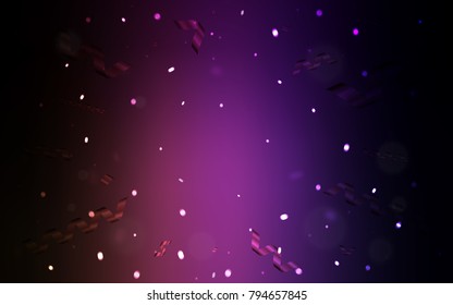 Dark Purple, Pink vector cover with happy holiday ribbons. Beautiful colored illustration with ribbon in celebration style. The pattern can be used for carnival, festival leaflets.