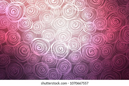 Dark Purple, Pink vector doodle bright background. Colorful abstract illustration with roses in doodle style. The pattern can be used for heads of websites and designs.