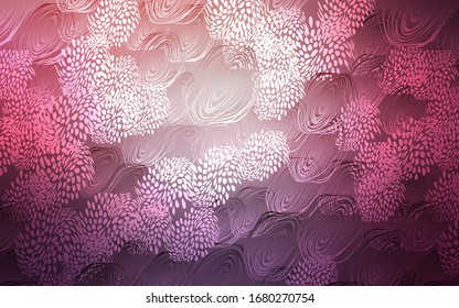 Dark Purple, Pink vector doodle blurred pattern. A completely new color illustration in doodle style with flowers. The template can be used as a background for cell phones.