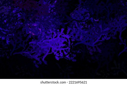 Dark Purple, Pink vector elegant background with trees, branches. An elegant bright illustration with trees in Natural style. Doodle design for your web site.