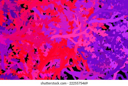 Dark Purple, Pink vector elegant template with leaves, branches. Modern abstract illustration with leaves and branches. A new texture for your wallpaper design.