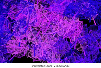 Dunkelviolett, rosafarbene, Vektorelegant Vorlage mit Blättern. Blätter, Blumen im natürlichen Stil auf weißem Hintergrund. Vorlage für Hintergründe von Mobiltelefonen.