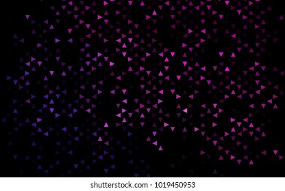 Dark Purple, Pink vector geometric simple minimalistic background, which consist of triangles on white background. Triangular pattern with gradient for your business design. 