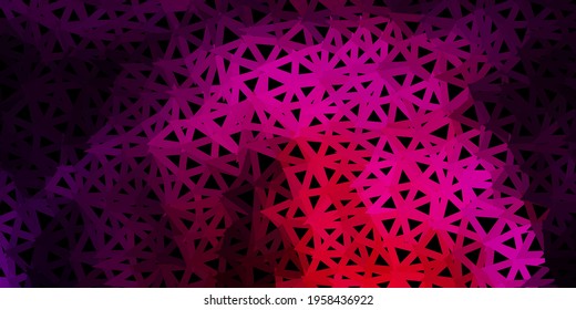 Dark purple, pink vector geometric polygonal design. Illustration in broken glass style with triangles. Smart pattern for websites.