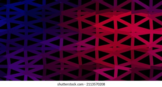 Papel de pared geométrico y púrpura oscuro, vector rosa. Ilustración colorida decorativa con triángulos abstractos. Su diseño para aplicaciones.