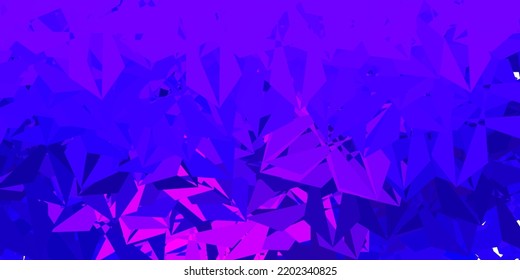 Dunkelviolett, rosafarbene Vektorgrafik, geometrisches polygonales Design. Farbige abstrakte Illustration mit Farbverlauf-Dreiecken. Ihr Design für Anwendungen.