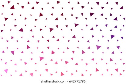 Dark Purple, Pink vector geometric simple minimalistic background, which consist of triangles on white background. Triangular pattern with gradient for your business design. 