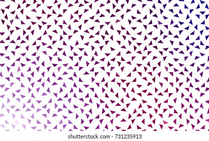 Dark Purple, Pink vector geometric simple minimalistic background, which consist of triangles on white background. Triangular pattern with gradient for your business design. 