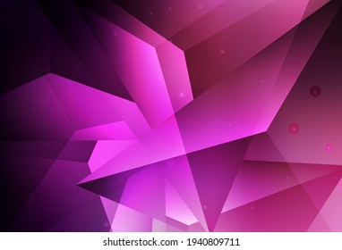 Dark Purple, Pink vector Glitter abstract illustration with blurred drops of rain. Beautiful colored illustration with blurred circles in nature style. Simple design for your web site.